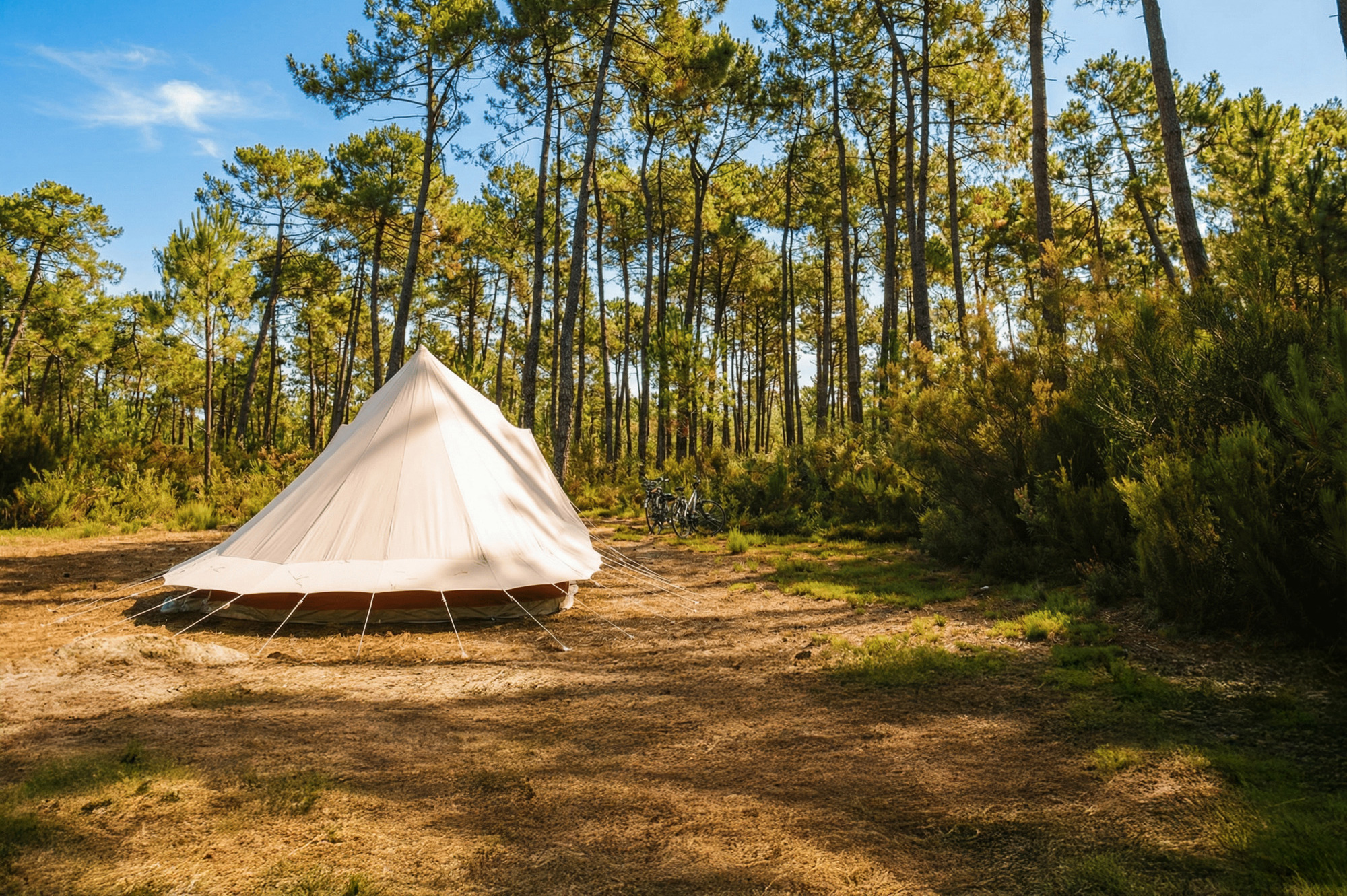 Naturist caravanning pitch